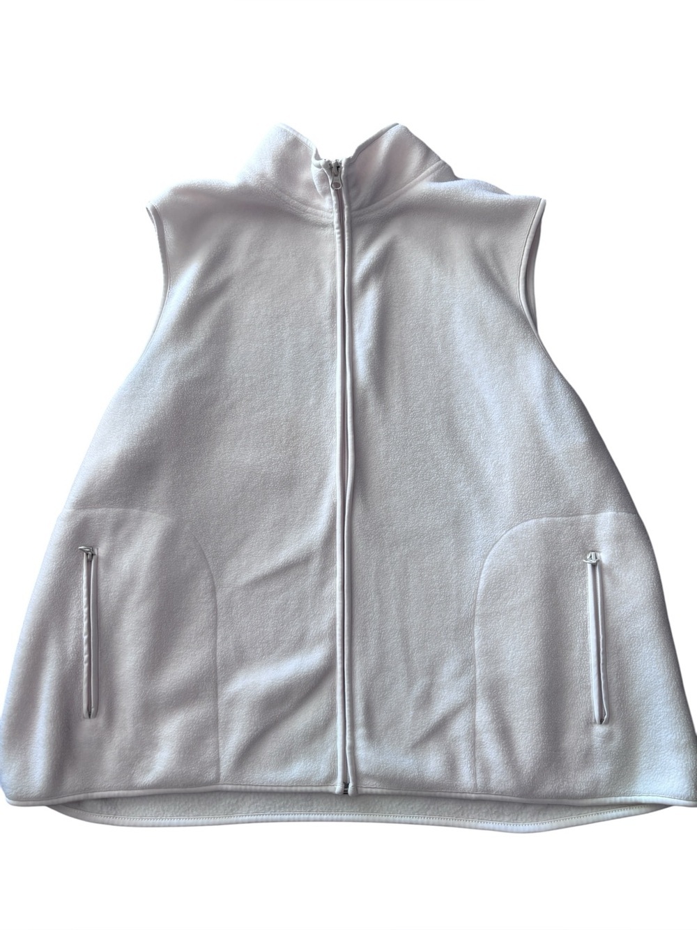 Tradition Country Collection White Fleece Zip Front Vest 2x